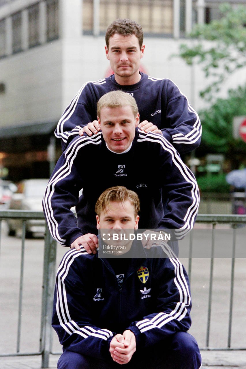 Bakifrån Christian Karlsson, Magnus Svensson och Mattias