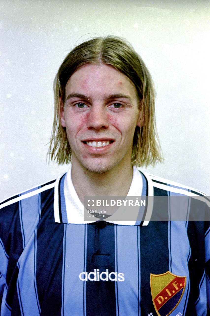 Fotboll, Allsvenskan, Djurgården, Porträtt: Fred Persson, Djurgården. 