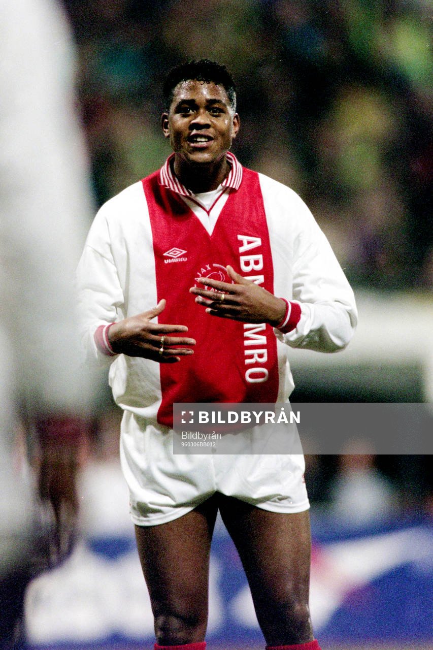 Fotboll, Champions League, Borussia Dortmund - Ajax, 0-2: Patrick Kluivert, Ajax. 