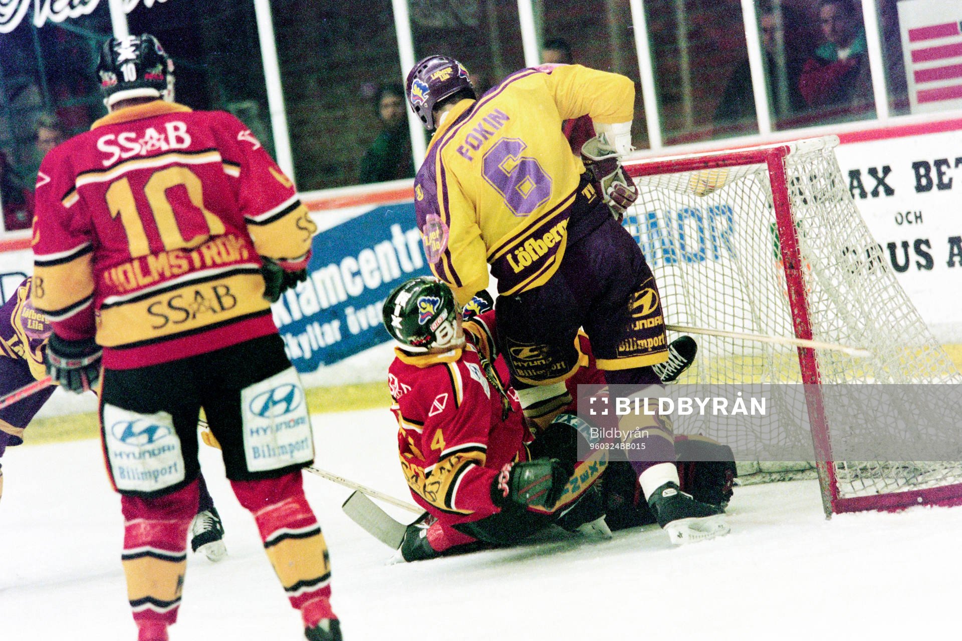 Sergej Fokin, Färjestad framför luleås målbur