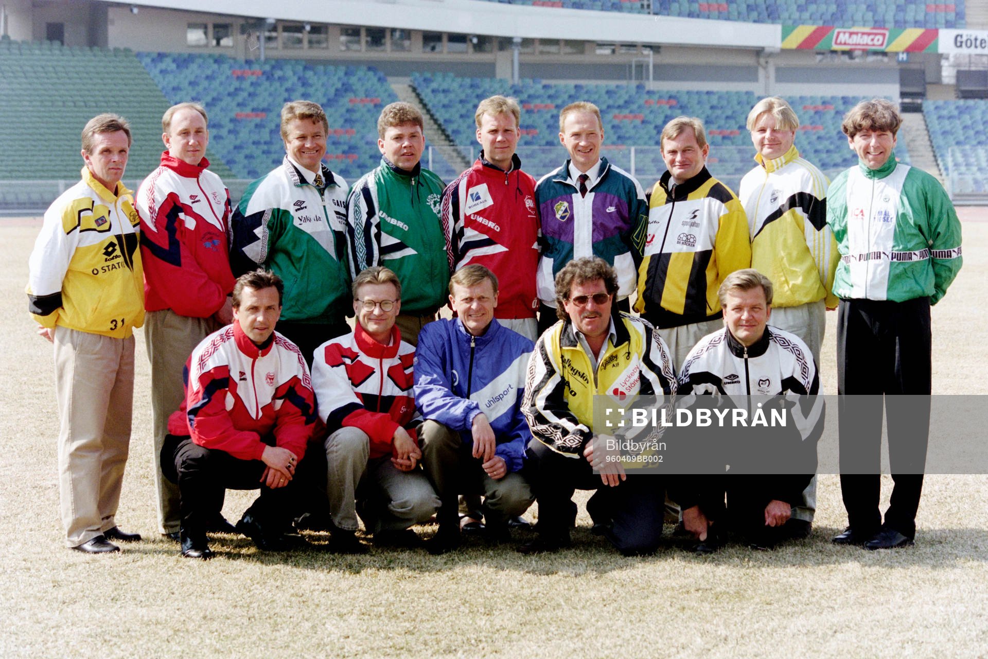 Tränarna bakre raden fr. v Anders Linderoth, Elfsborg,