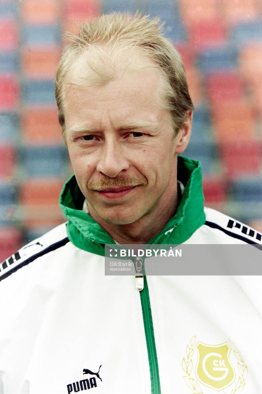 Fotboll, Div 1 Norra, Upptaktsträff: Per-Göran Eliasson, tränare i Gimonäs CK.  