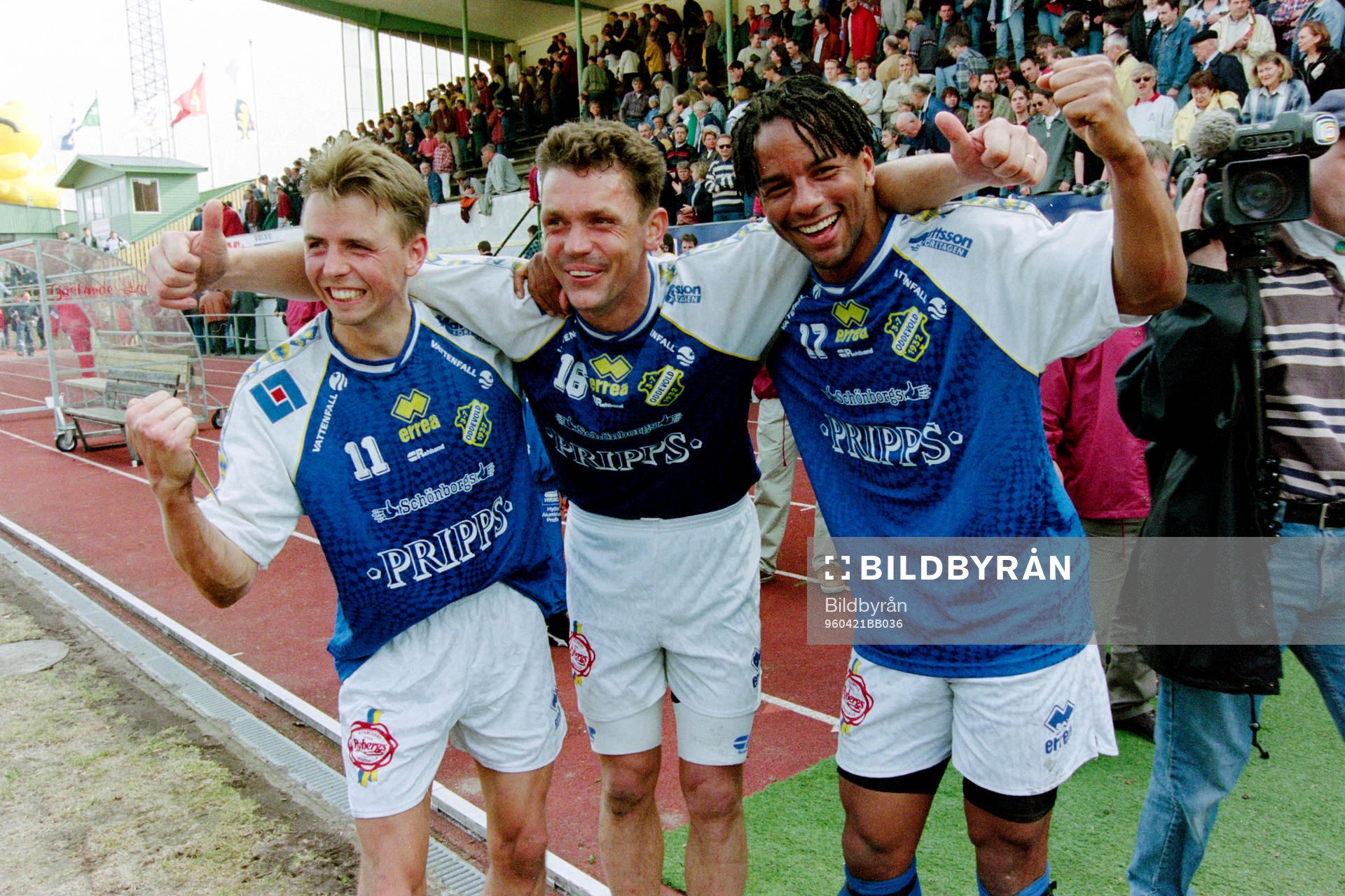 Oddevolds målskyttar Stefan Vennberg, Ulf Johansson och