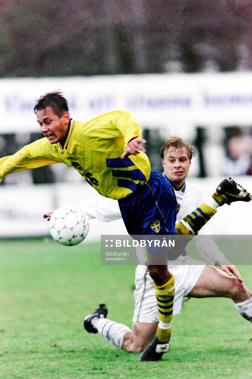 Marcus Lantz, Sverige U21 stoppas av Anders Andersson,