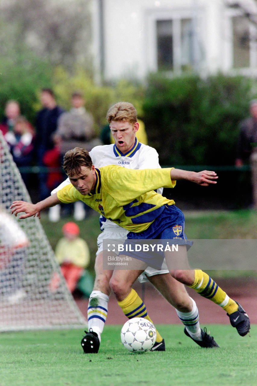 Erik Wahlstedt, Sverige U21 med Sebastian Henriksson,