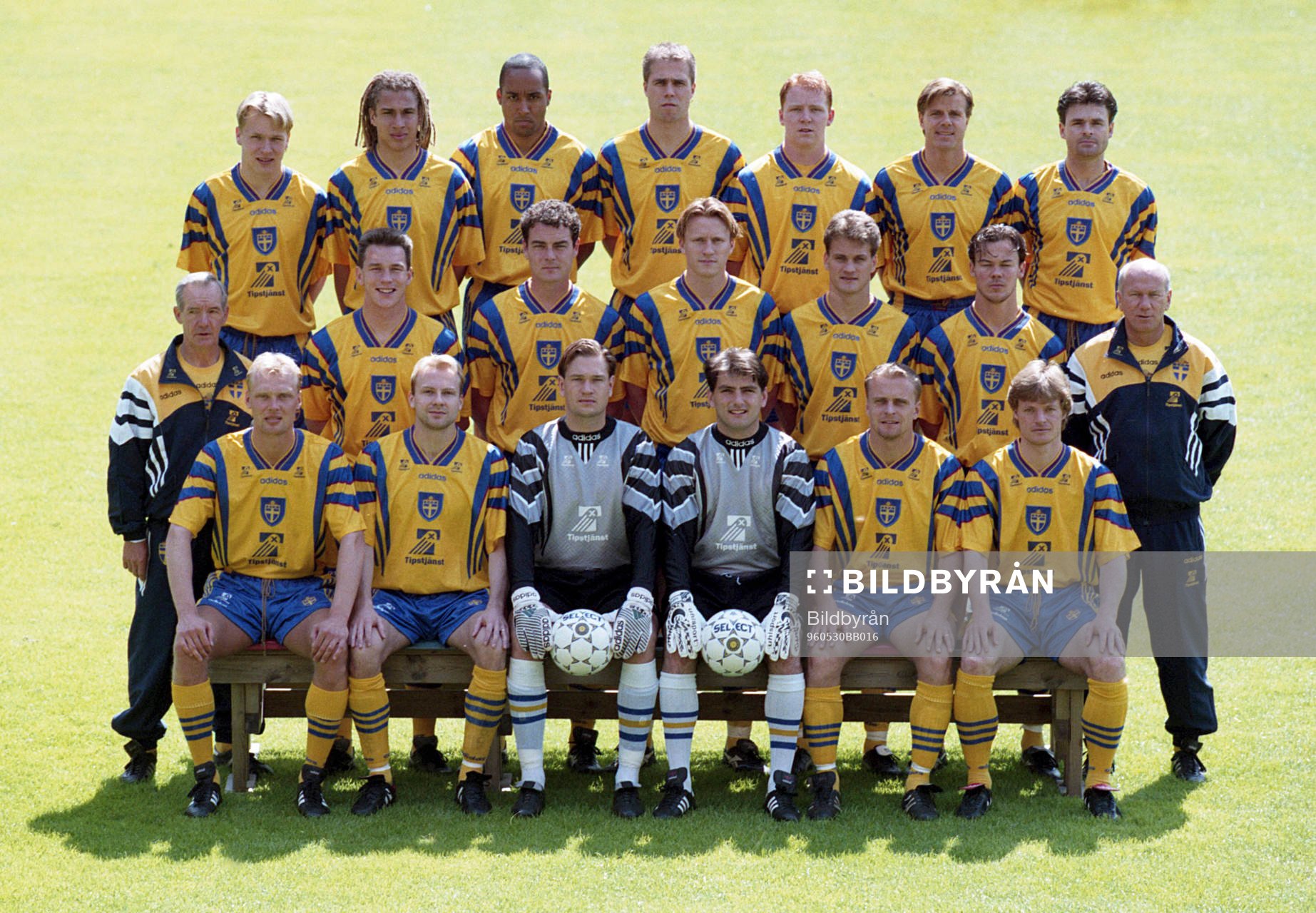 Bakre raden fr. v Pär Zetterberg, Henrik Larsson, Martin
