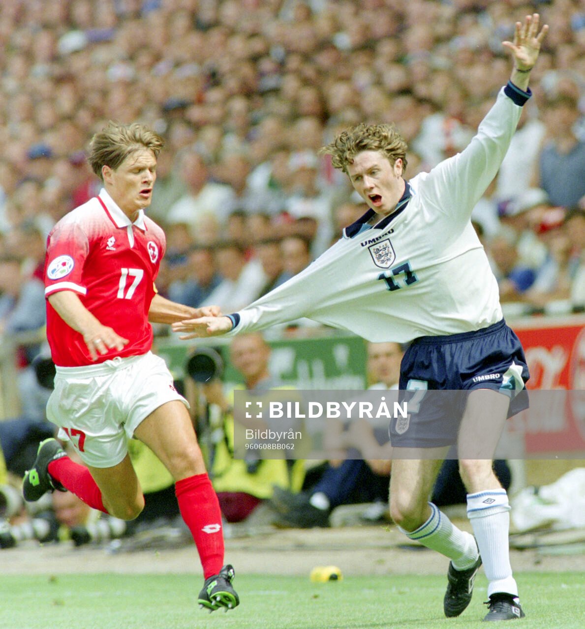 Football, Uefa EURO 1996 (England), Group A, England -
