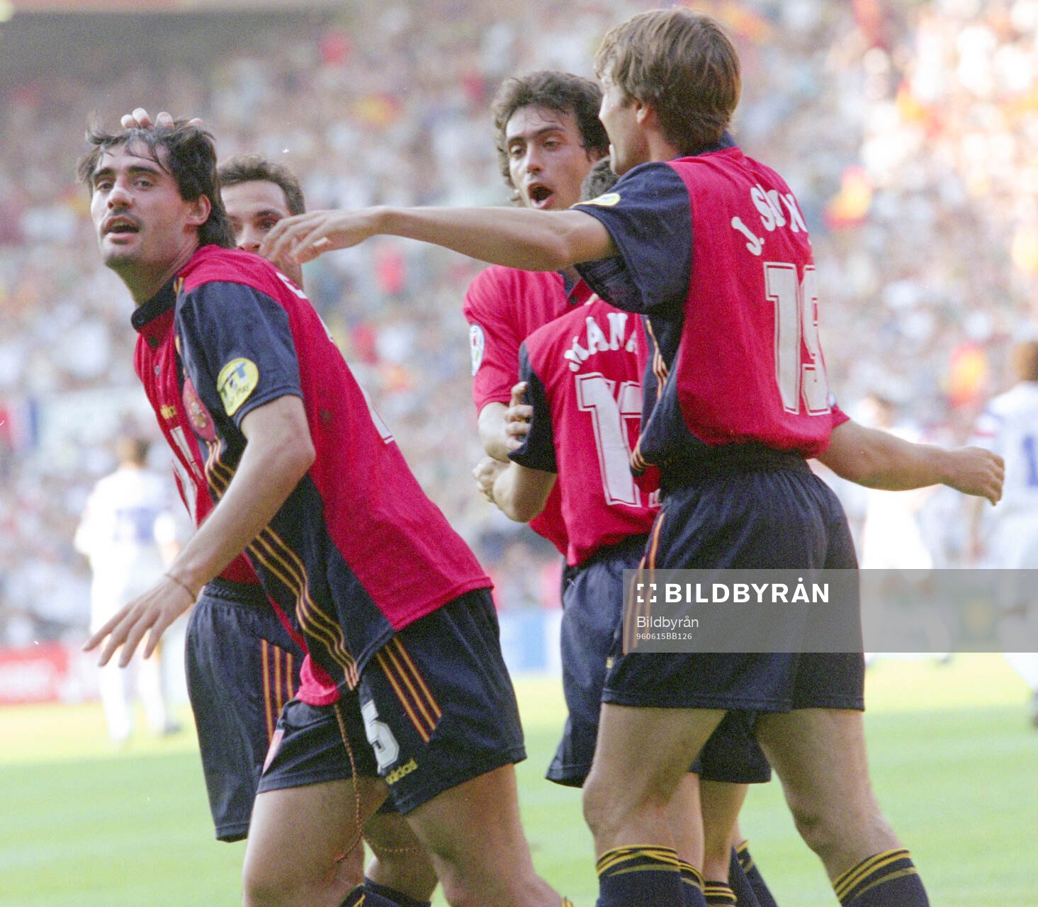 Football, Uefa EURO 1996 (England), Group B, France - Spain