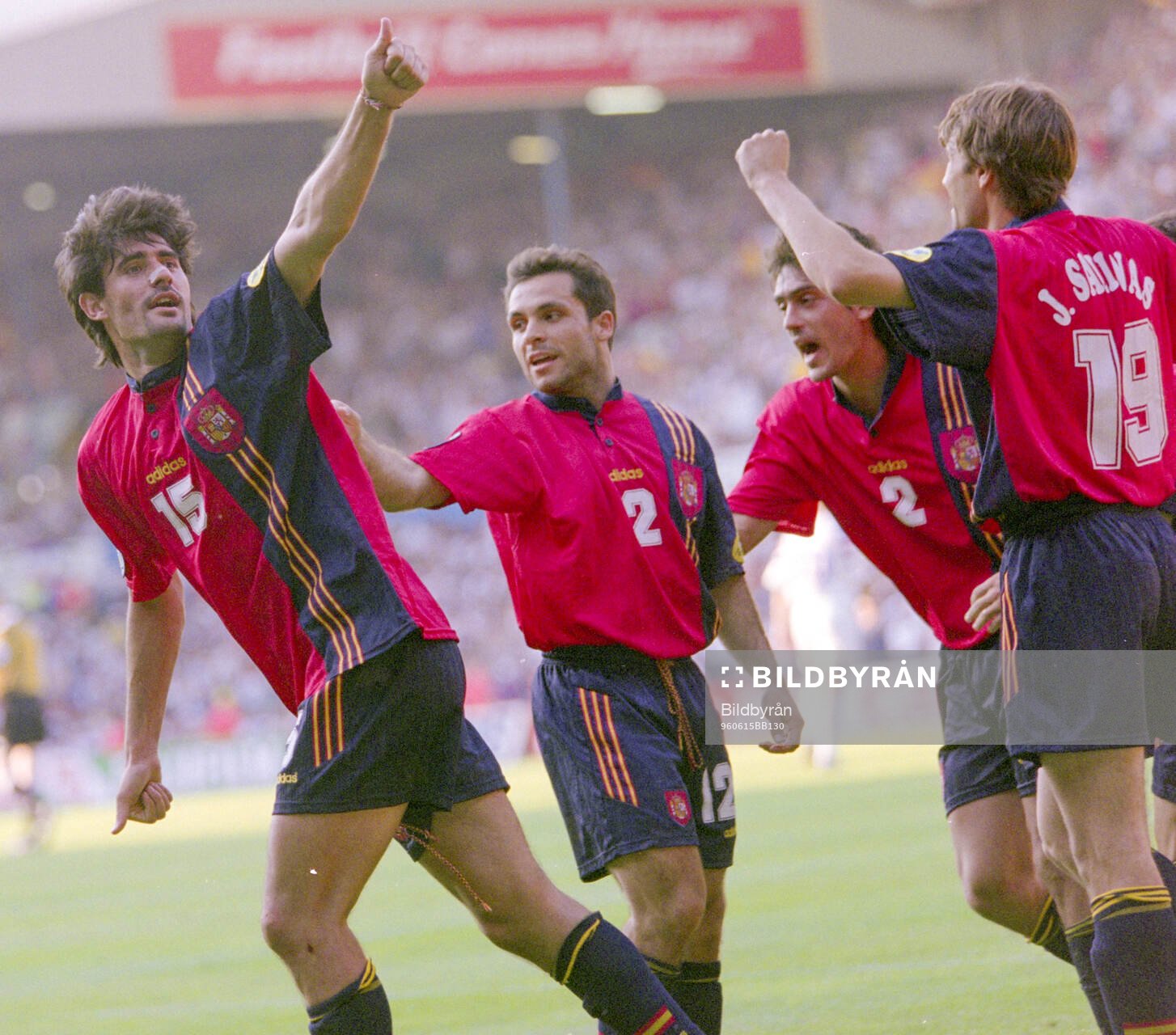 Football, Uefa EURO 1996 (England), Group B, France - Spain