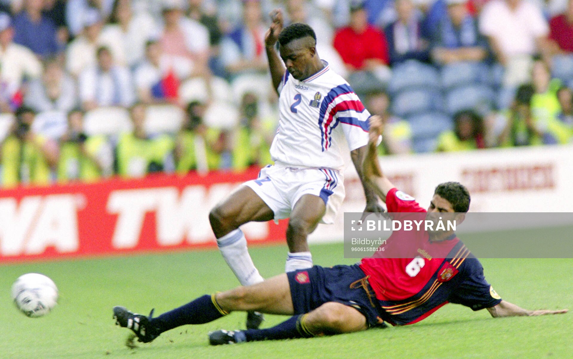 Football, Uefa EURO 1996 (England), Group B, France - Spain