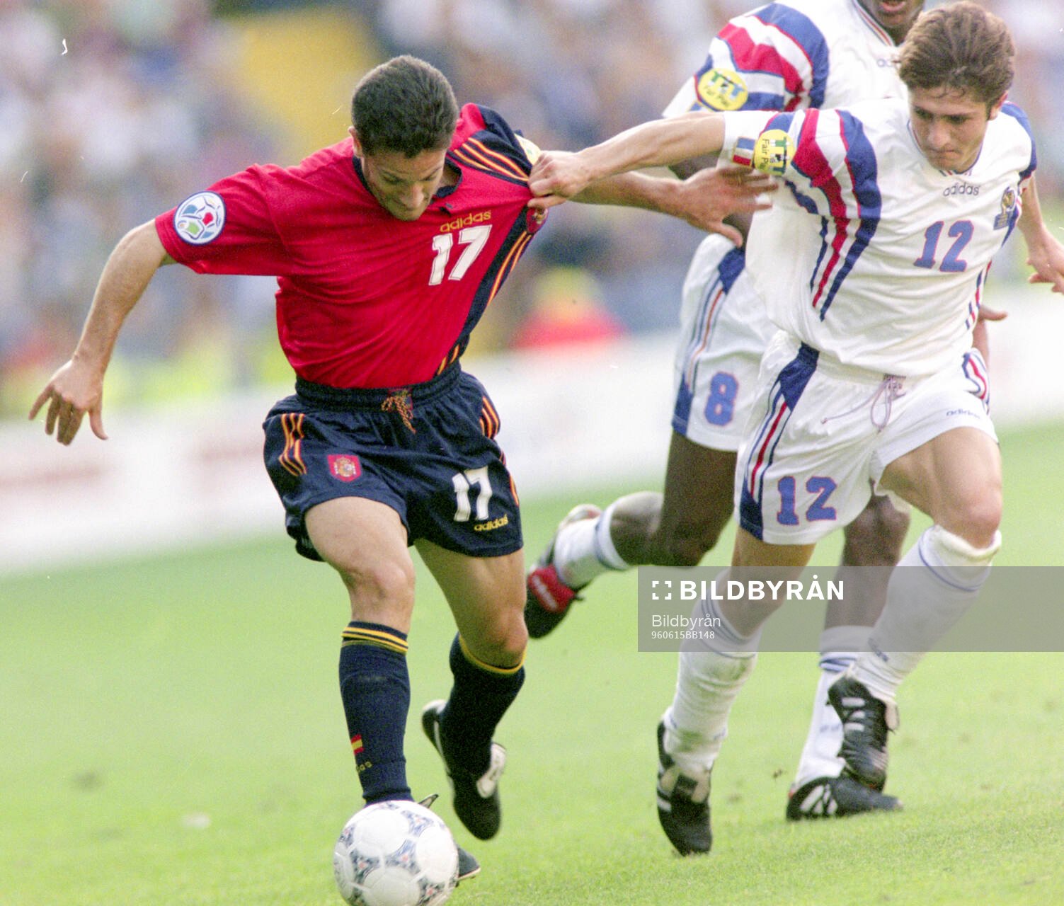 Football, Uefa EURO 1996 (England), Group B, France - Spain