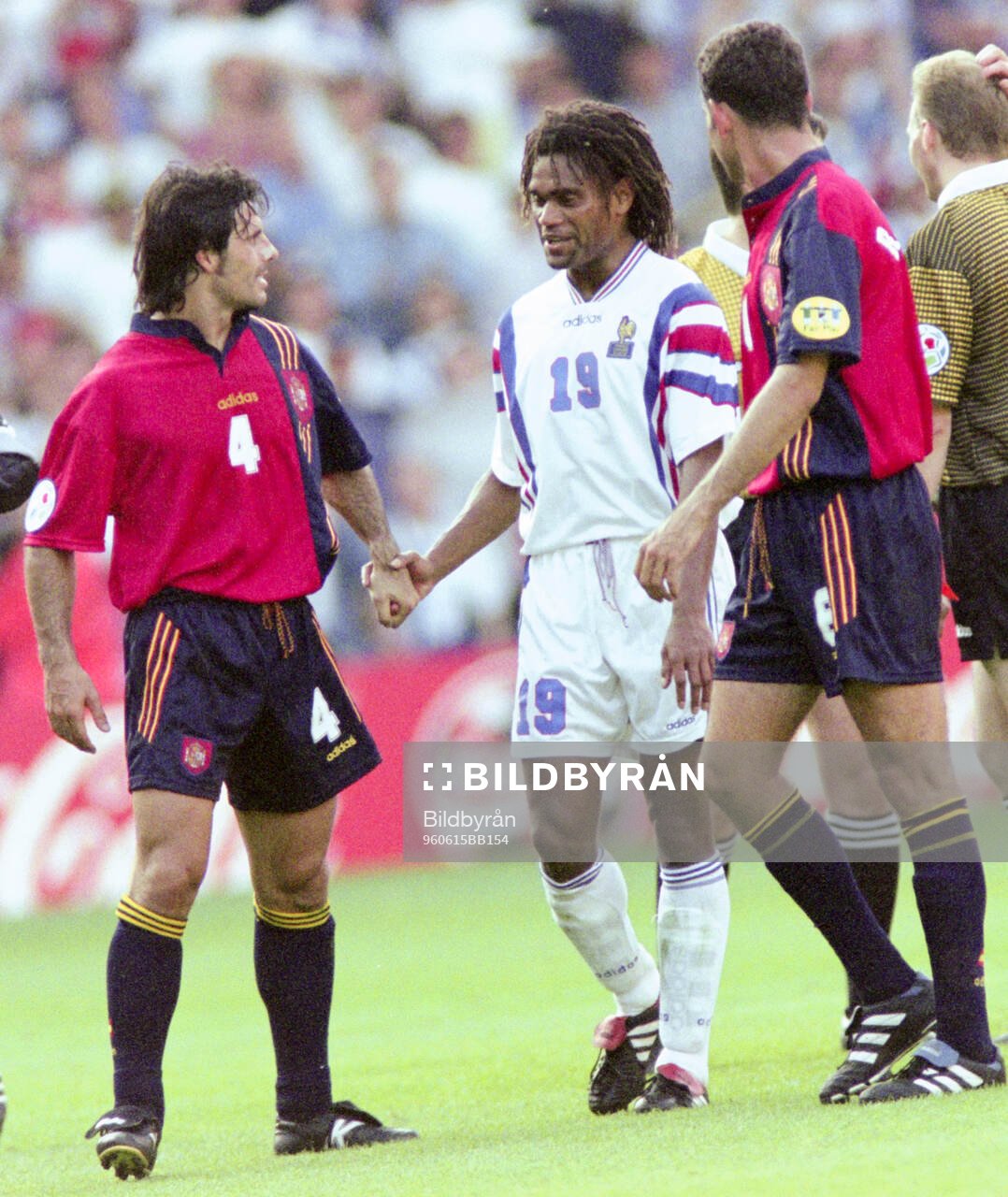 Football, Uefa EURO 1996 (England), Group B, France - Spain