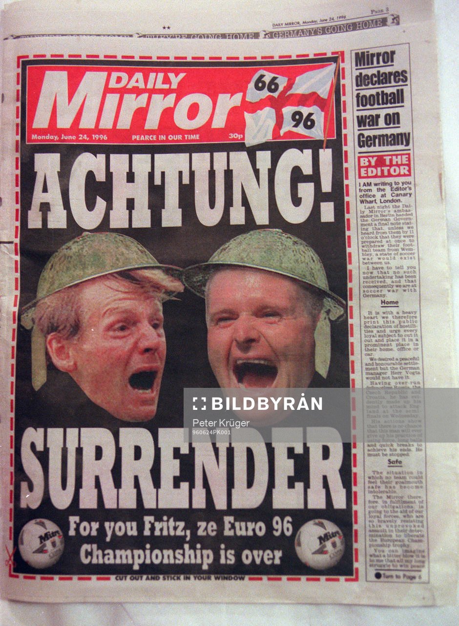 Stuart Pearce och Paul Gascoigne på Daily Mirrors första