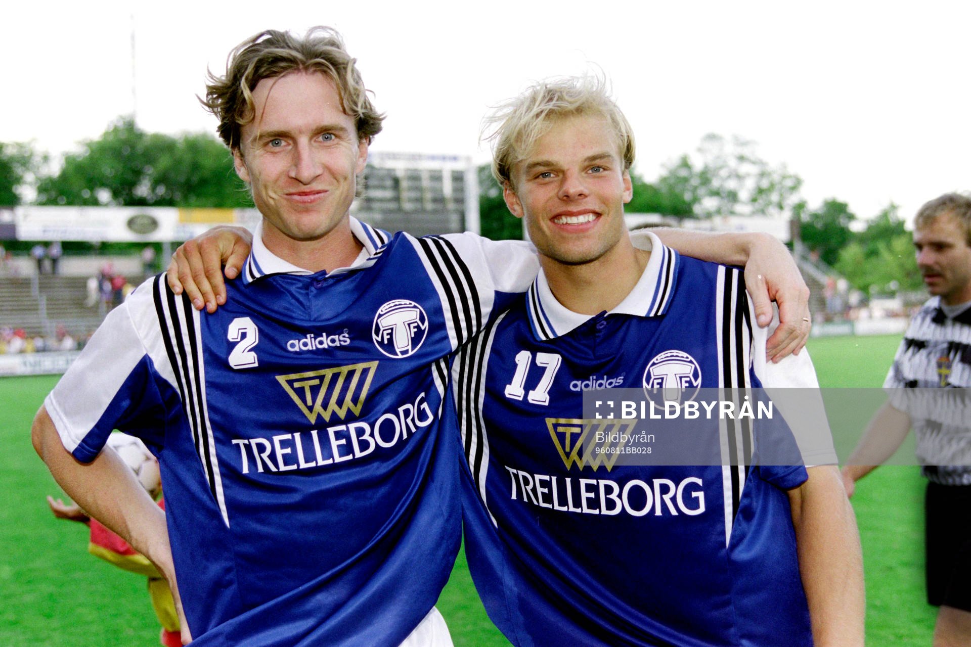 Målskyttarna Patrik Larsson och Andreas Hermansson,