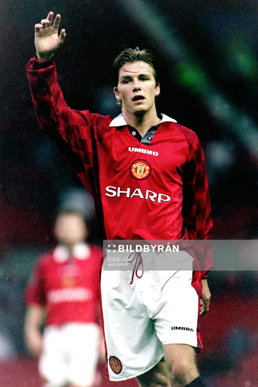 Fotboll, Träningsmatch, Manchester United - Inter, 0-1: David Beckham, Manchester United.