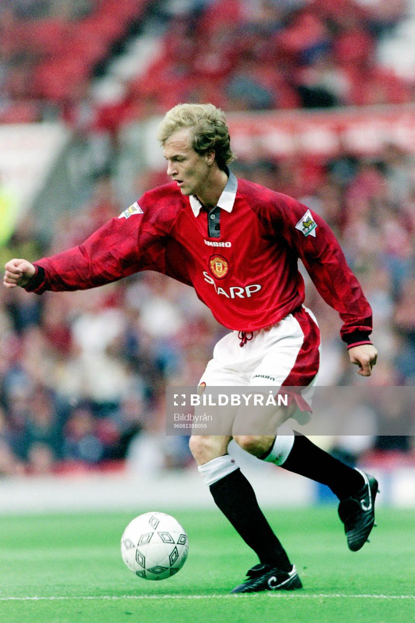 Fotboll, Träningsmatch, Manchester United - Inter, 0-1: Jordi Cruyff, Manchester United.