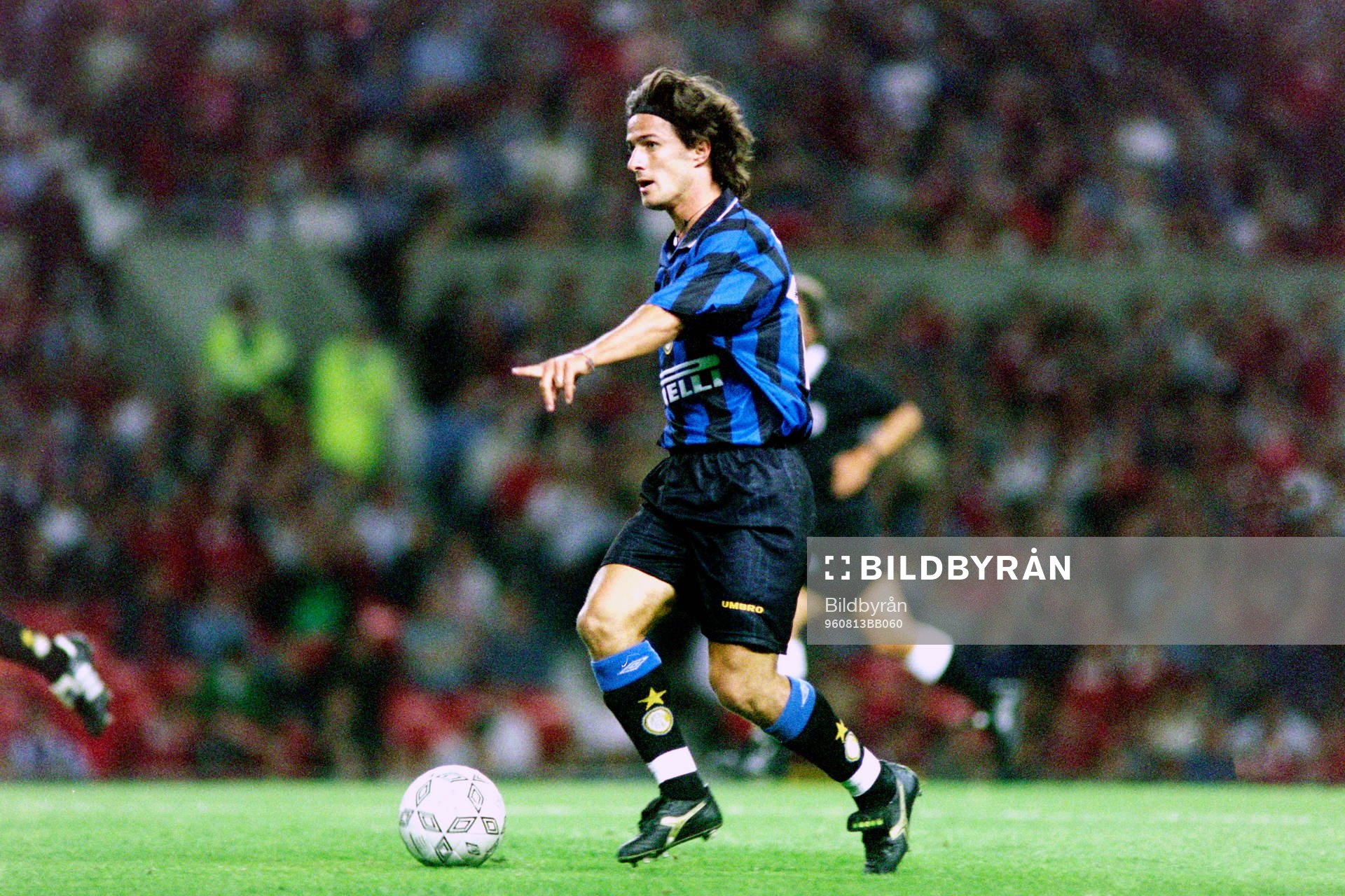Fotboll, Träningsmatch, Manchester United - Inter, 0-1: Benito Carbone, Inter.