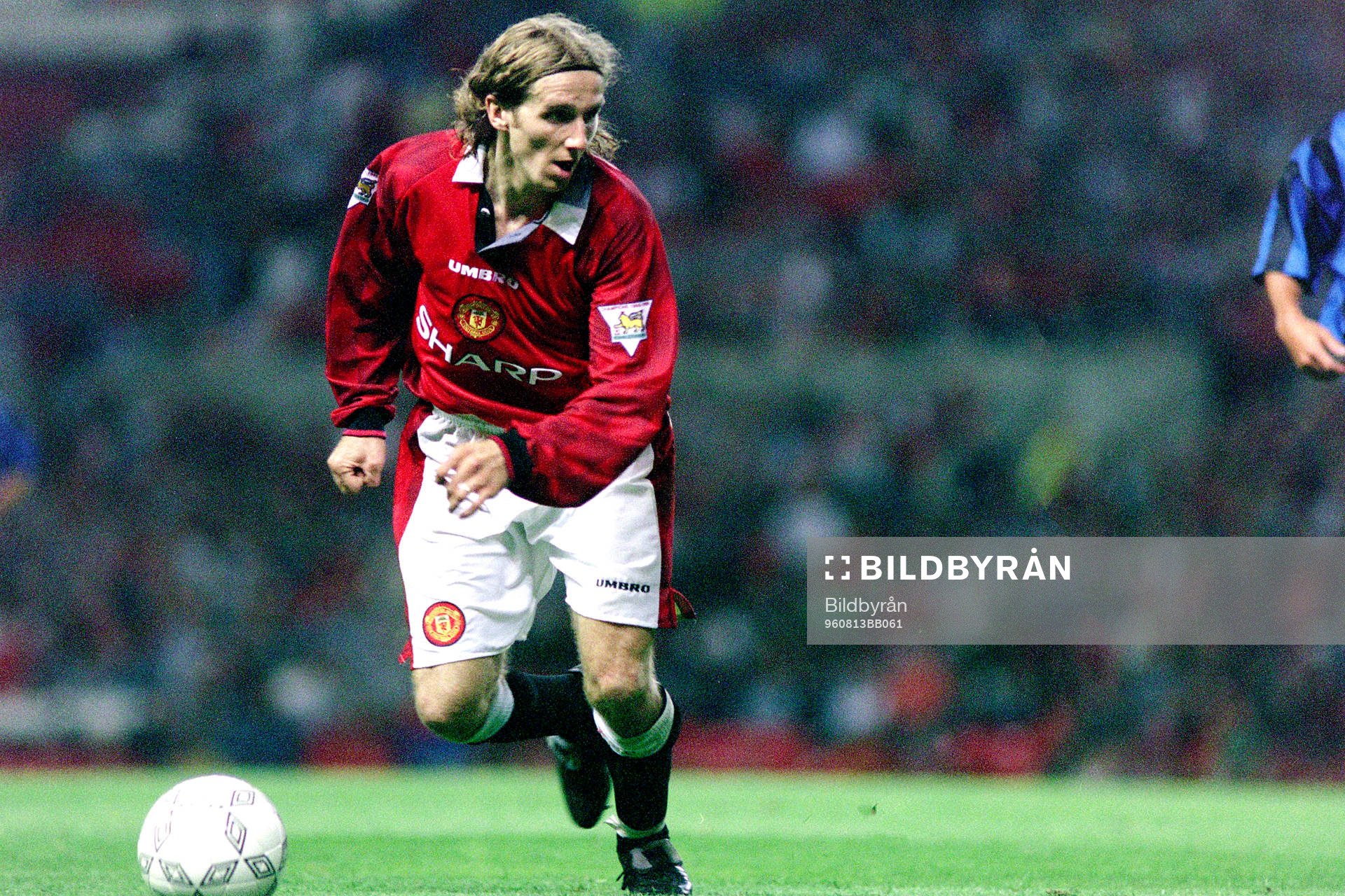 Fotboll, Träningsmatch, Manchester United - Inter, 0-1: Karel Podborski, Manchester United.