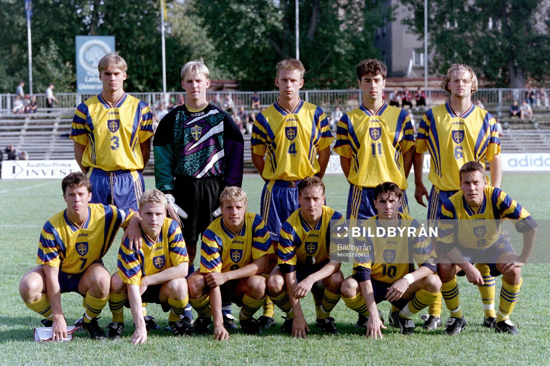 Sveriges startelva med bl.a Olof Mellberg, Joakim Persson,