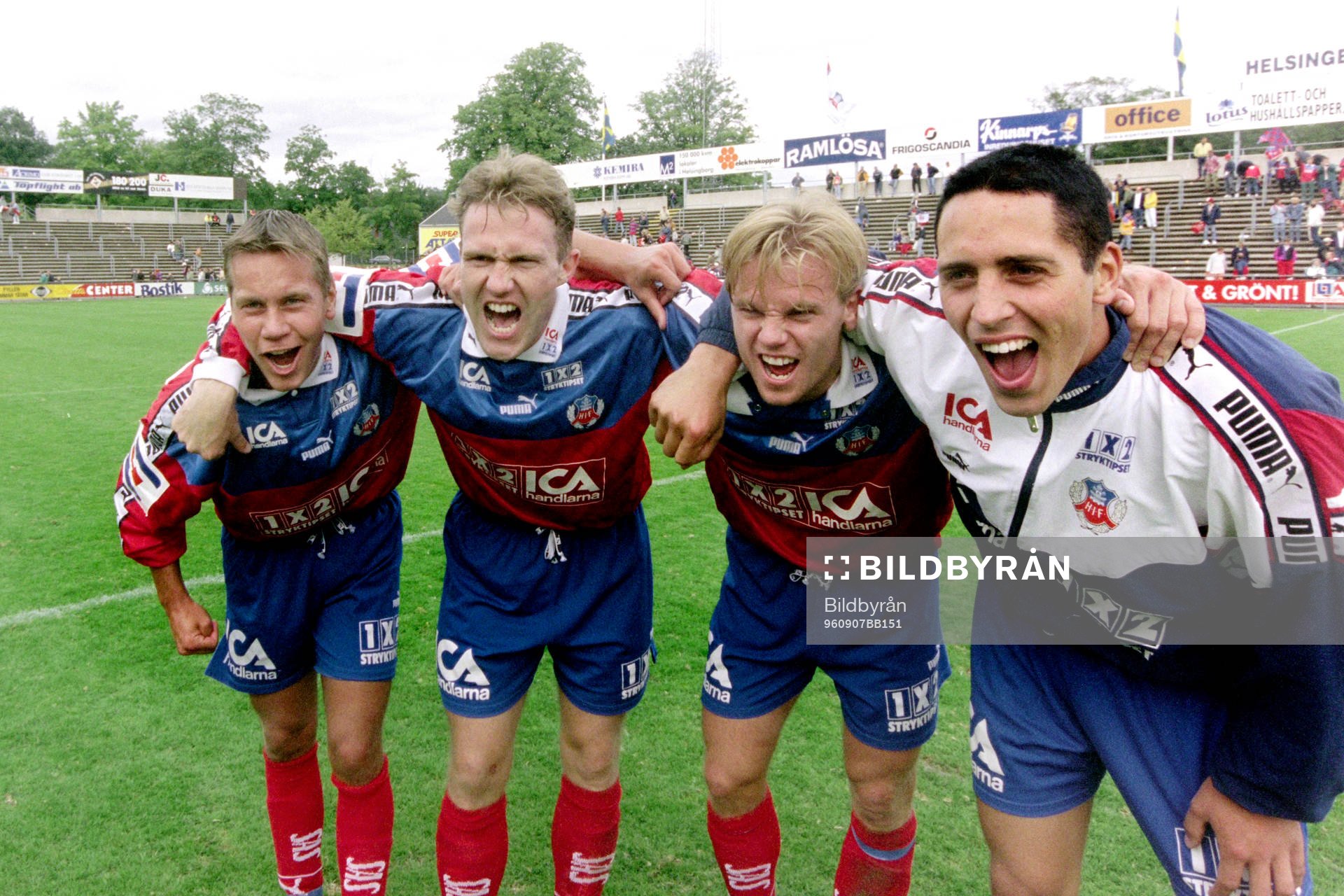 Helsingborgs målskyttar jublar
