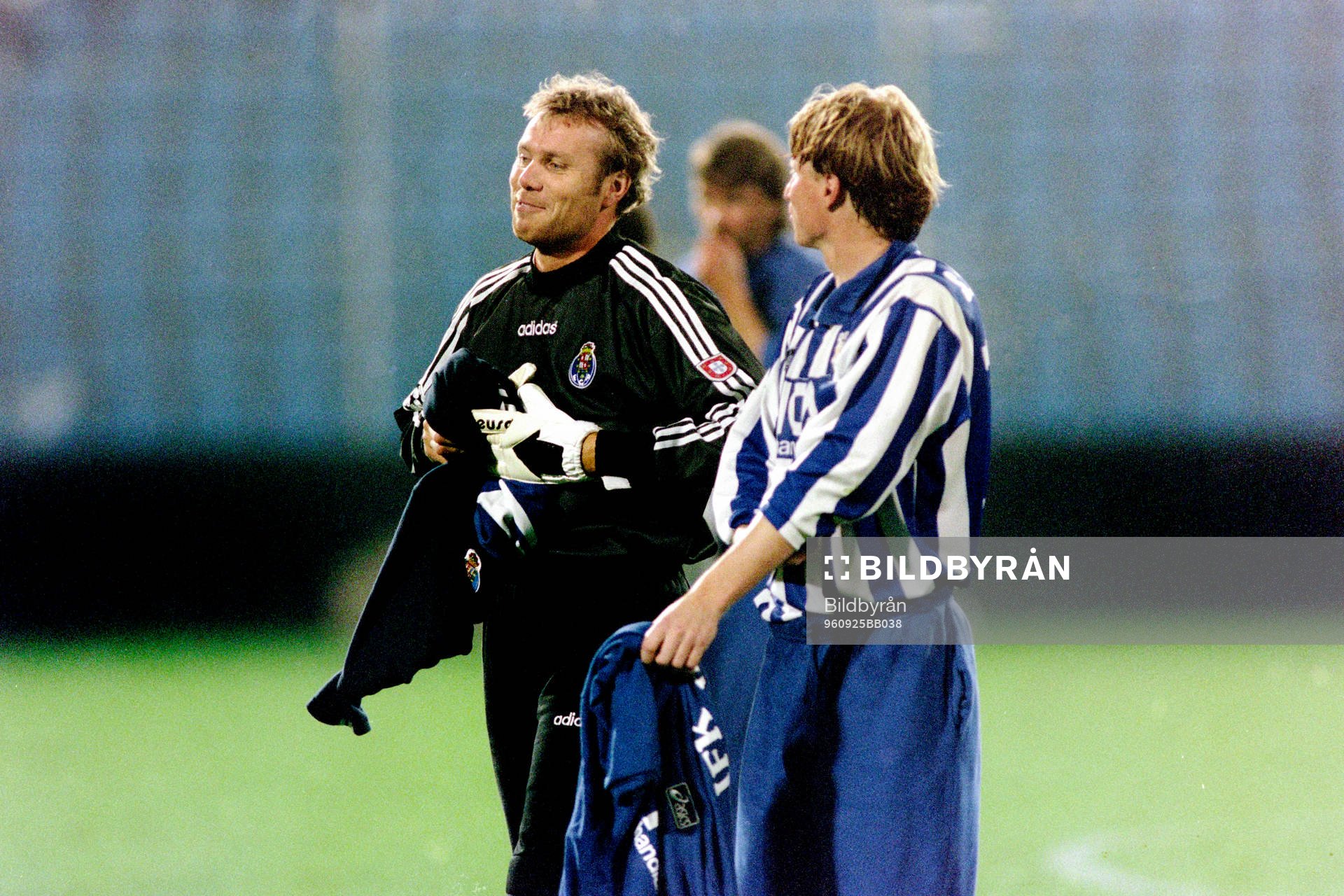 Lars Eriksson, målvakt i Porto och Stefan Pettersson,