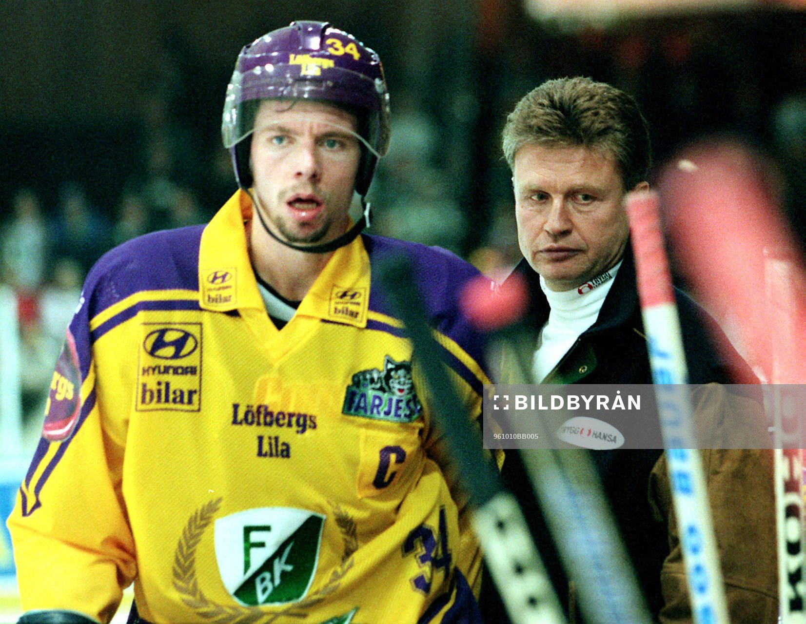 Roger Johansson och tränare Per Bäckman, båda i
