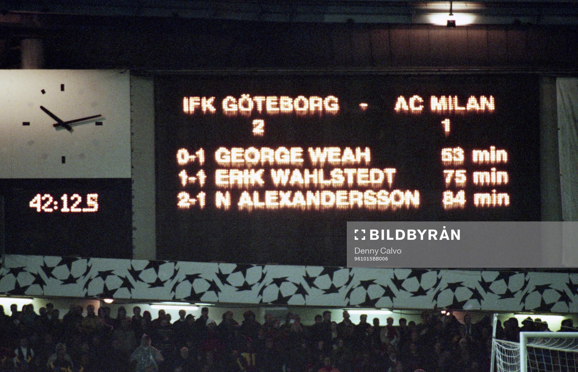 Resultattavlan på Ullevi