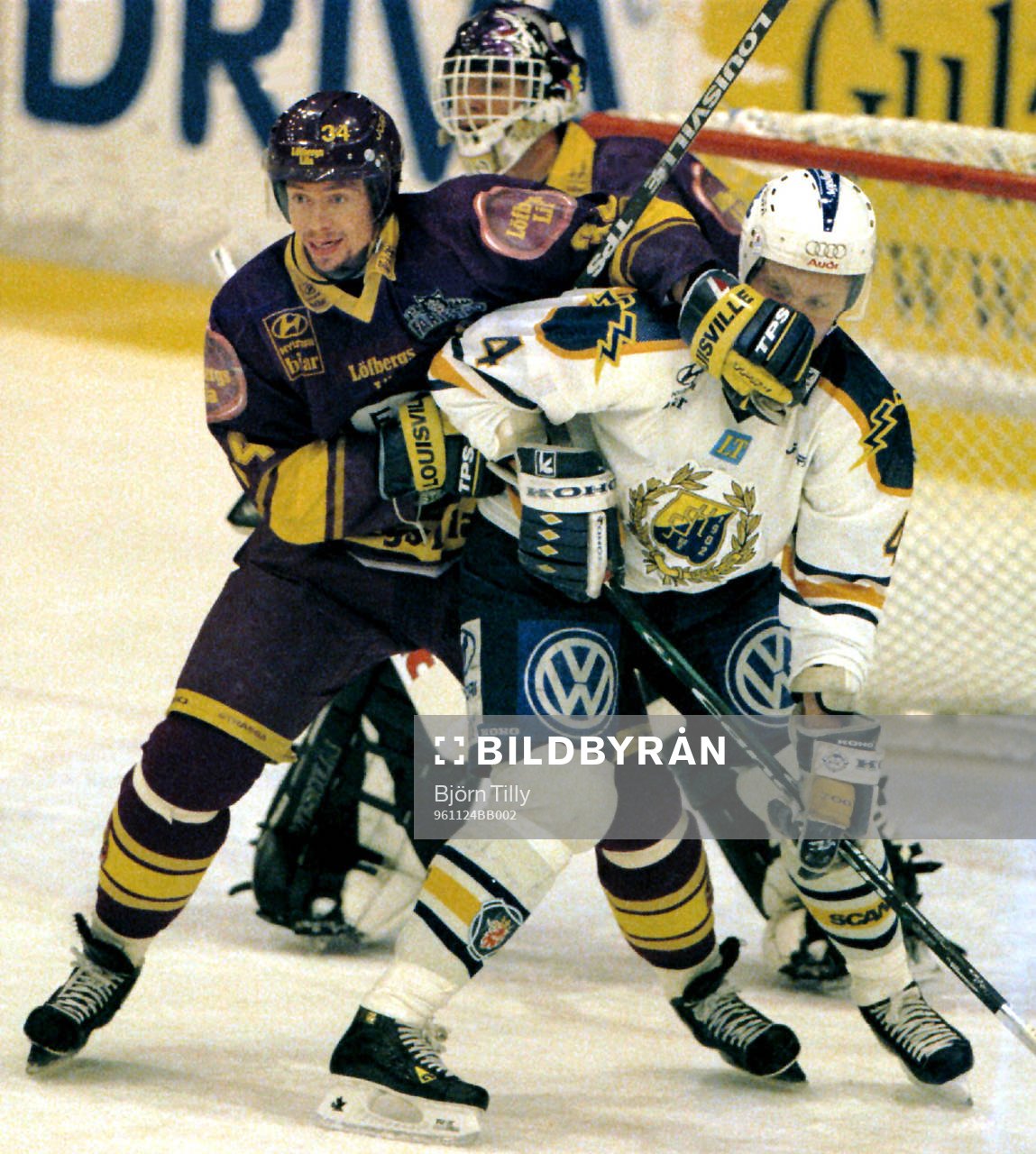 1996.11.24 Roger Johansson, Färjestad, och Thomas Bjuhr,