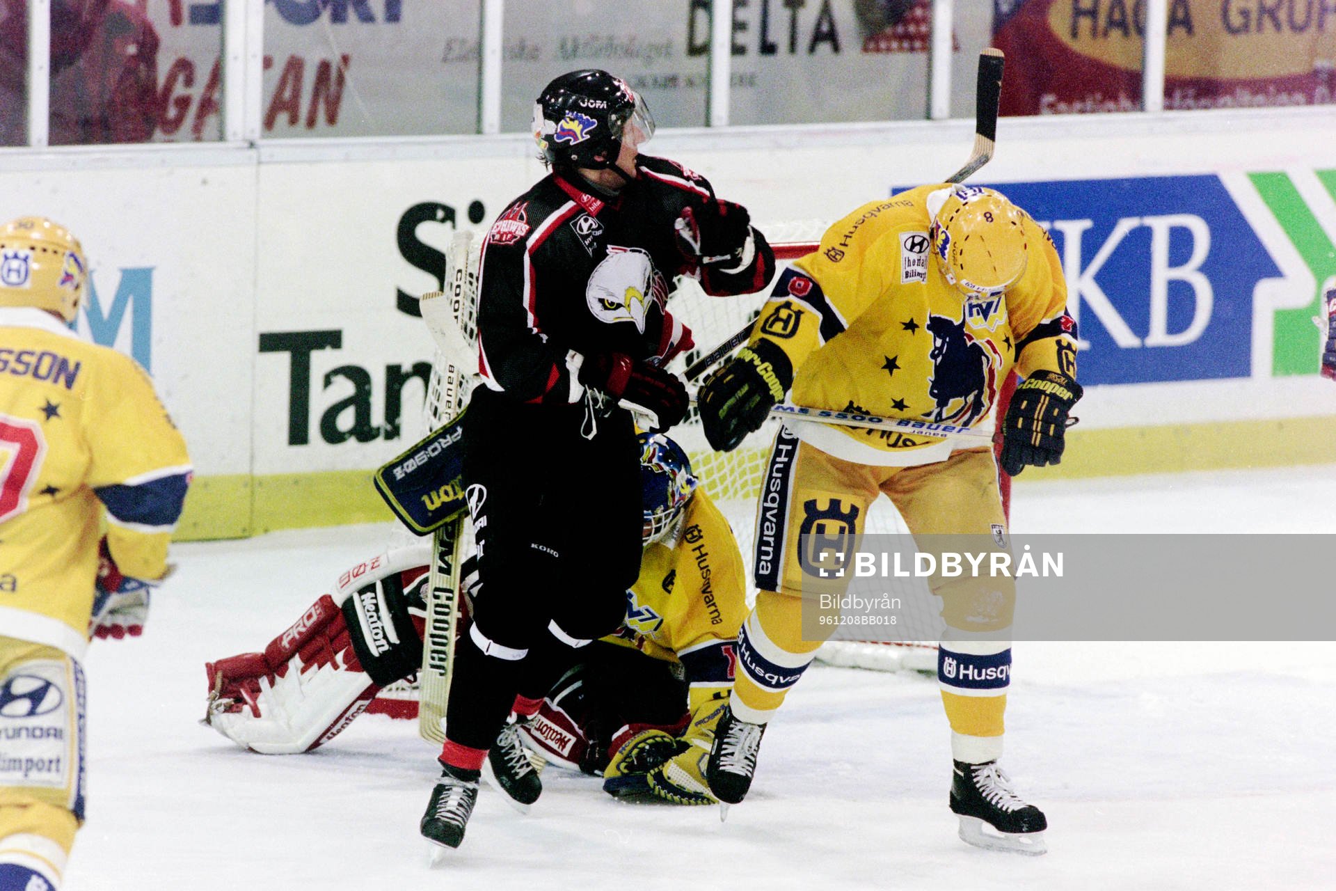 Situation framför Kenneh Johansson, målvakt i HV71