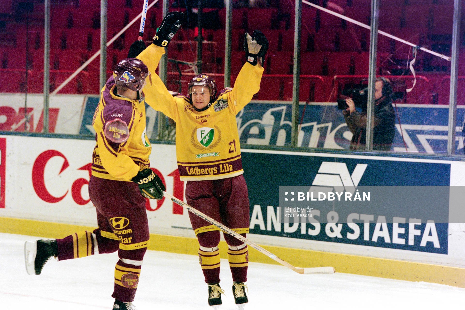 Peter Nordström och Niklas Sjökvist, Färjestad jublar