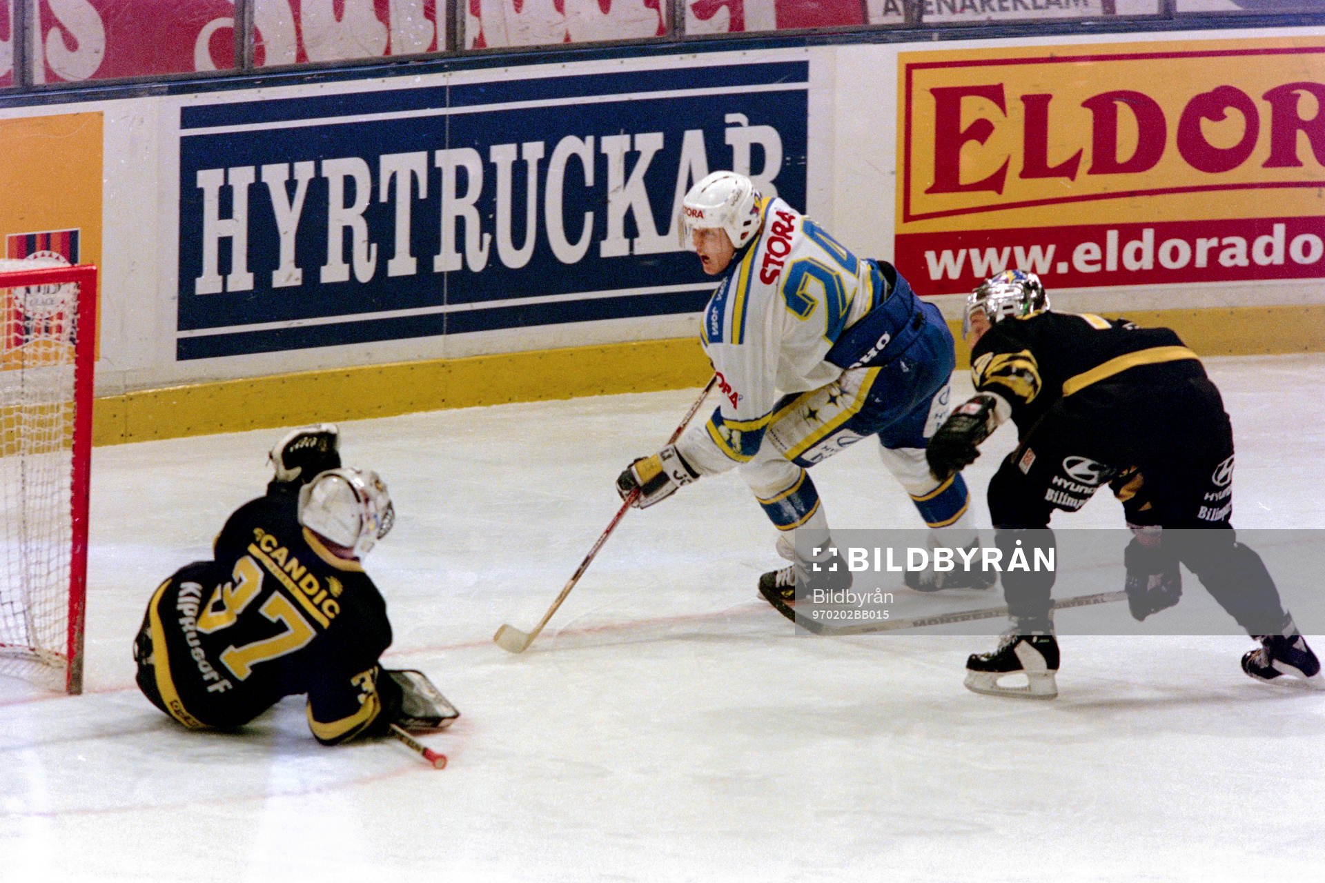 Stefan Hellkvist, Leksand framför Miikka Kiprusoff,