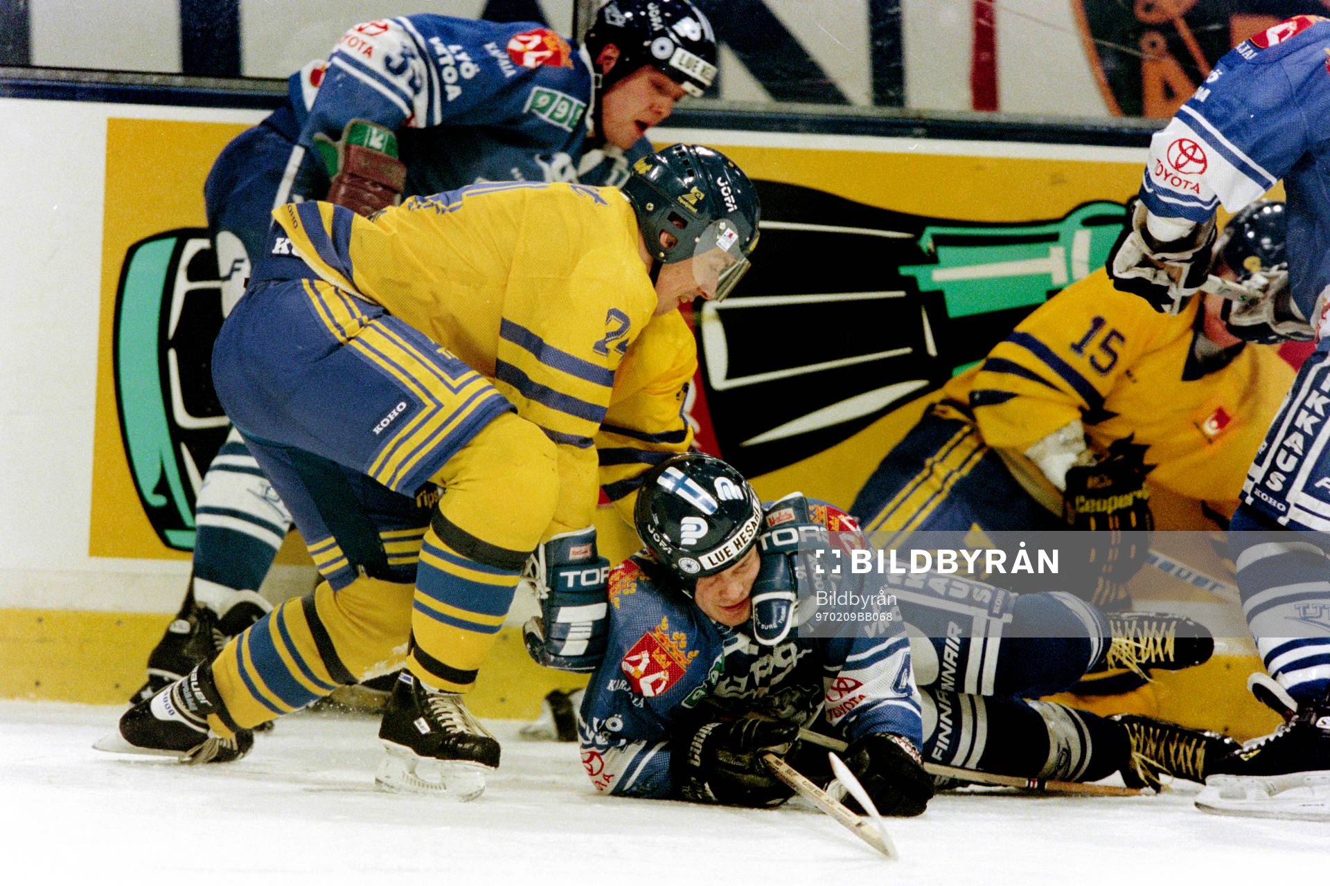 Patric Kjellberg, Sverige stoppar finlands Kimmo Timonen