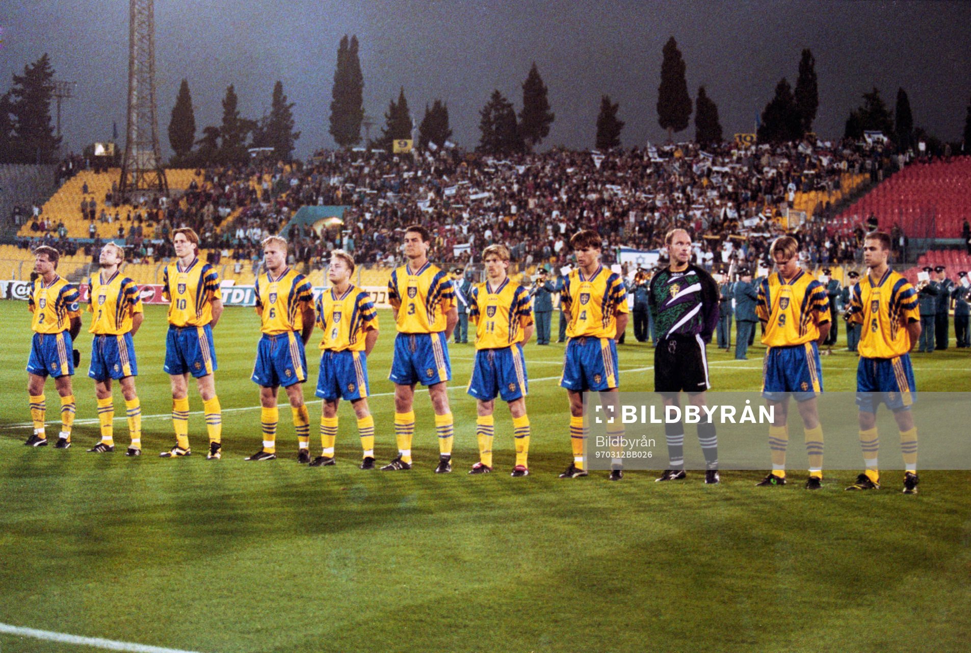 Fr.v Roland Nilsson, Håkan Mild, Kennet Andersson, Johan