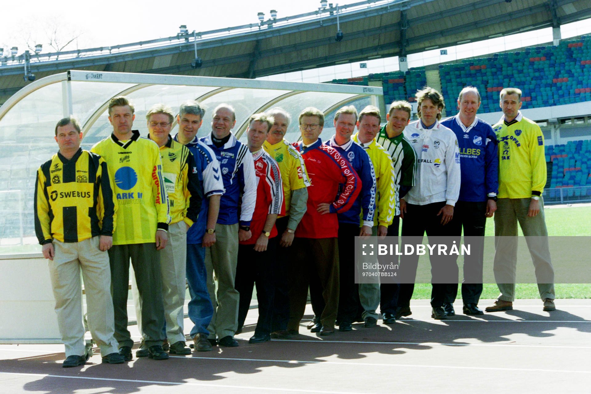 Tränarna fr. v Kjell Pettersson, Häcken, Sergej Prigoda,