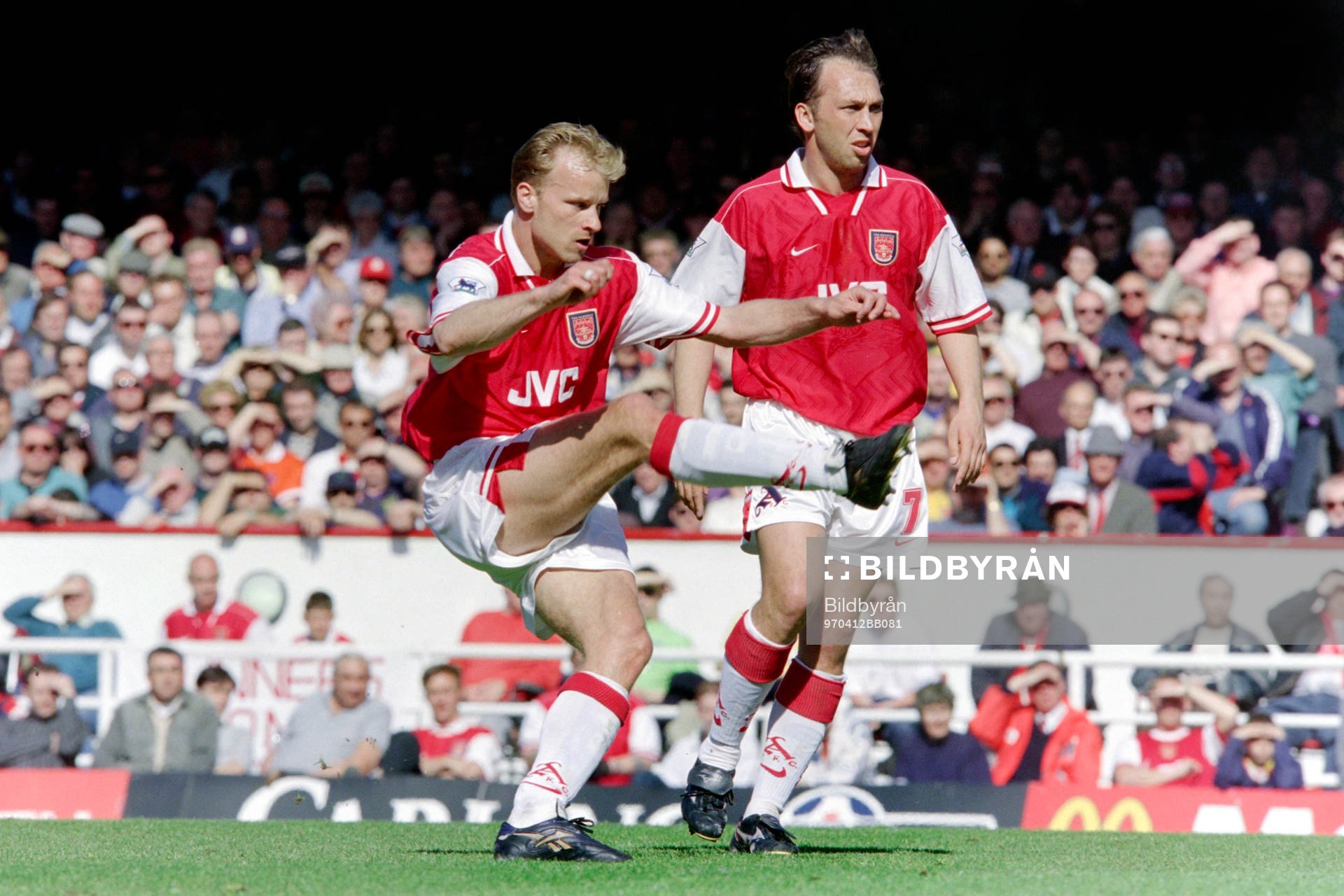 Dennis Bergkamp och David Platt, Arsenal
