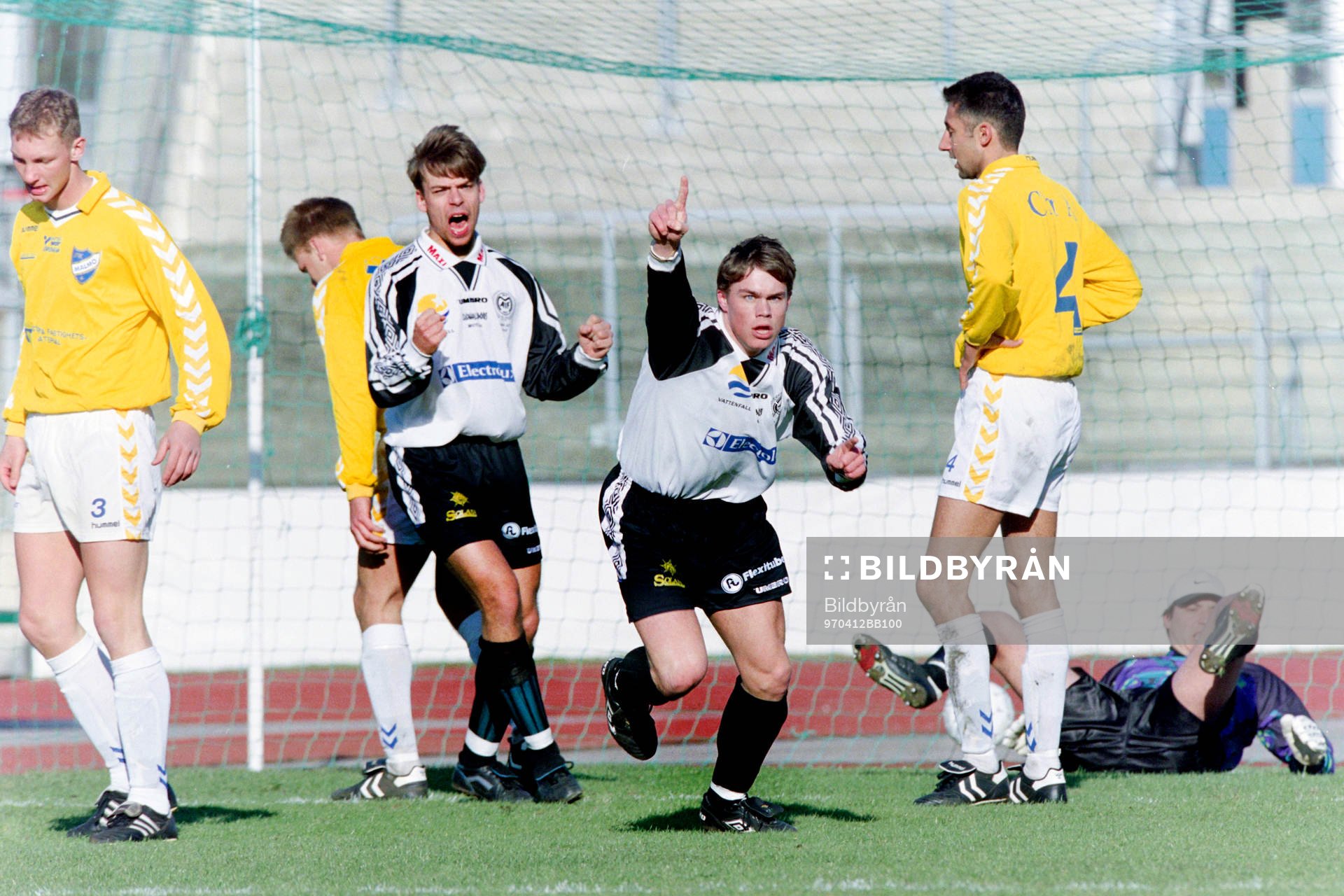 Fotboll, Div 1 Södra, IFK Malmö - Motala AIF, 0-1: Daniel Leinar gör 1-0 till Motala.