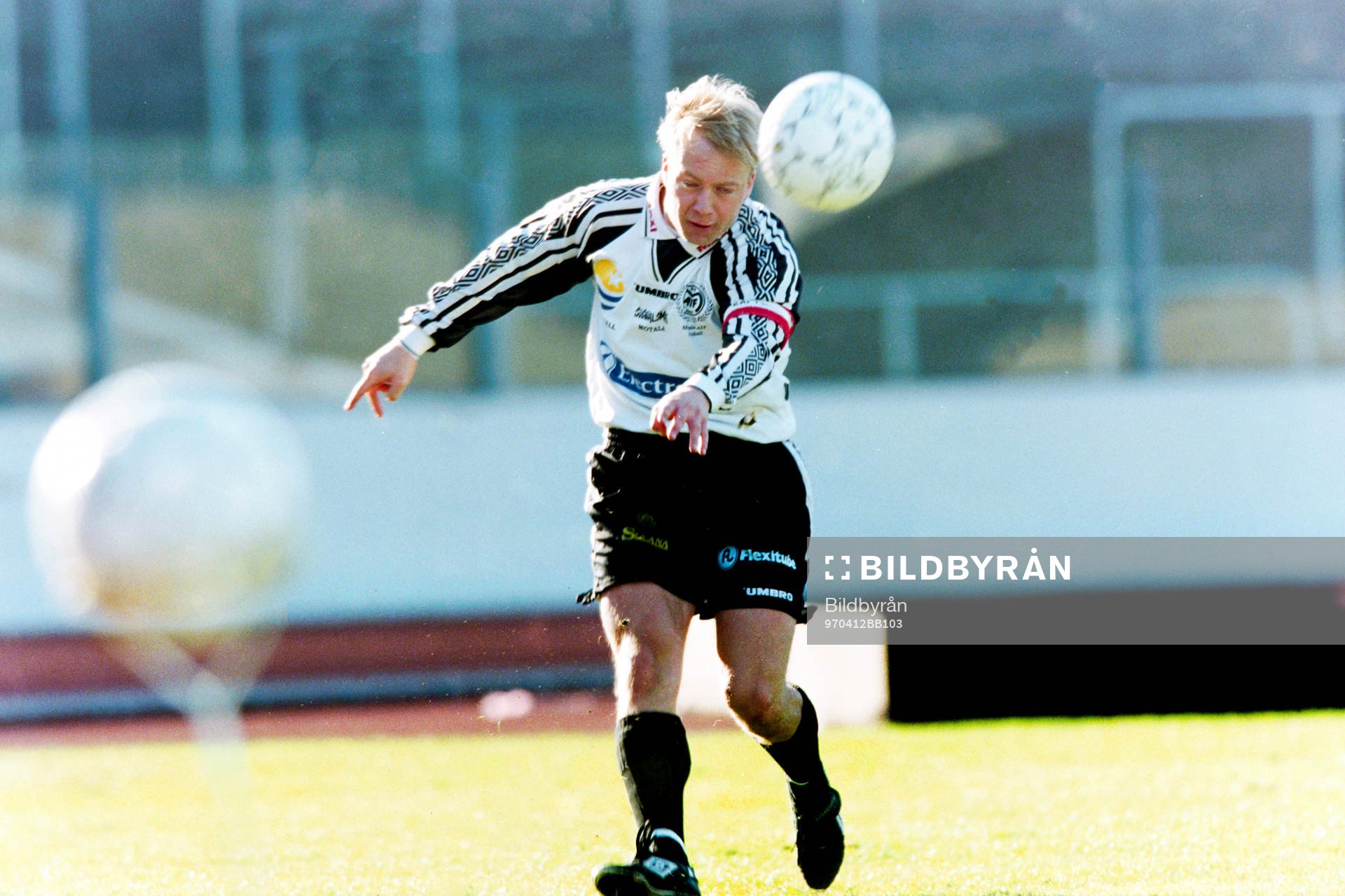 b970412 Fotboll, Div 1 Södra, IFK Malmö - Motala AIF, 0-1