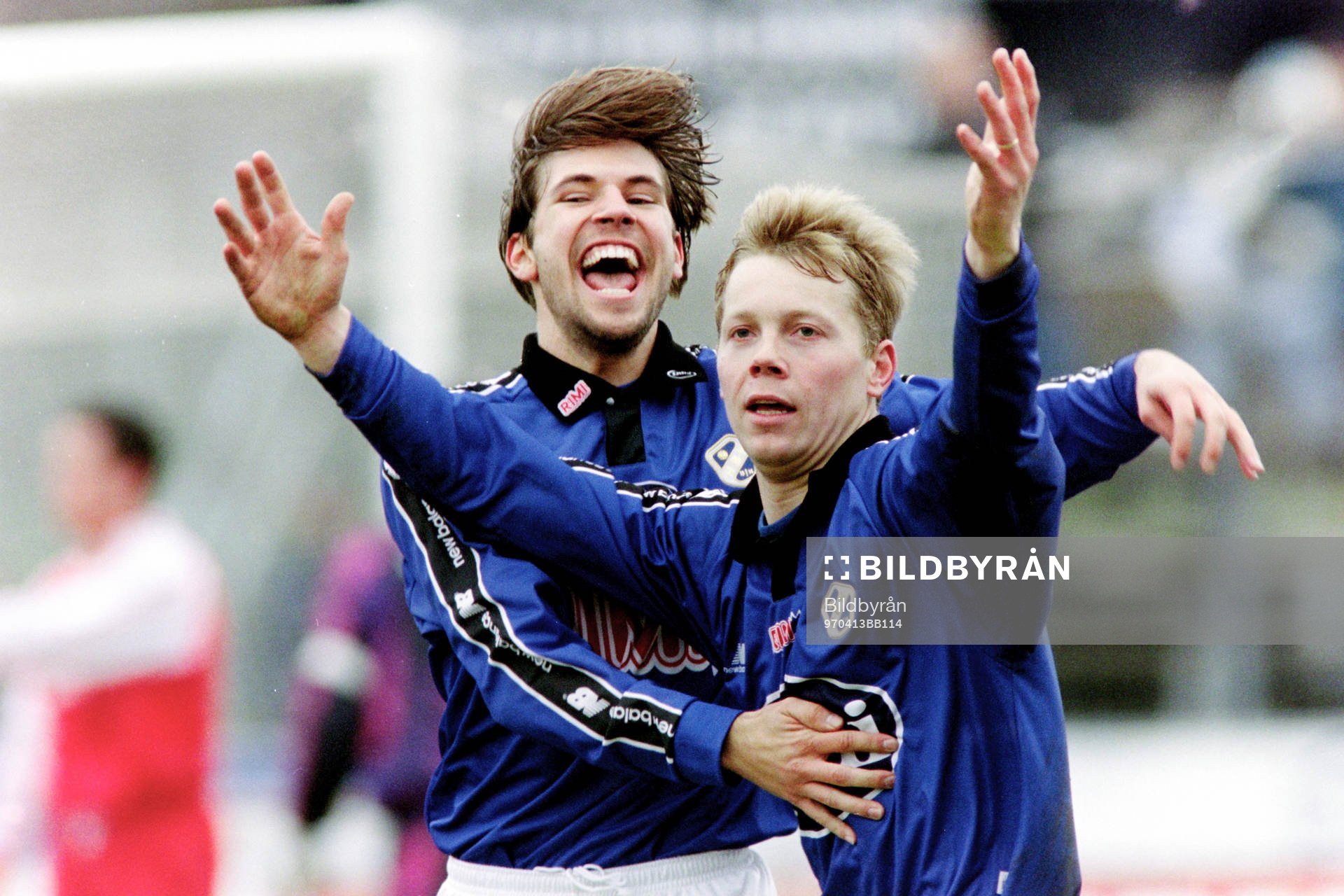 Stefan Selakovic och Robert Andersson, Halmstad jublar