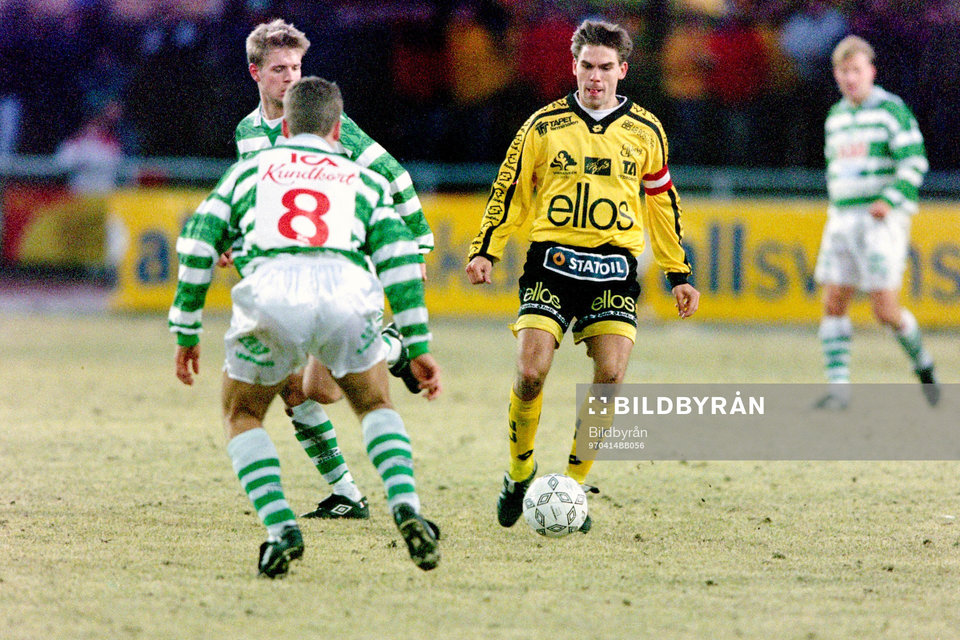 Fotboll, Allsvenskan, Västerås - Elfsborg, 0-3: Anders Thorstensson, Elfsborg med bollen.