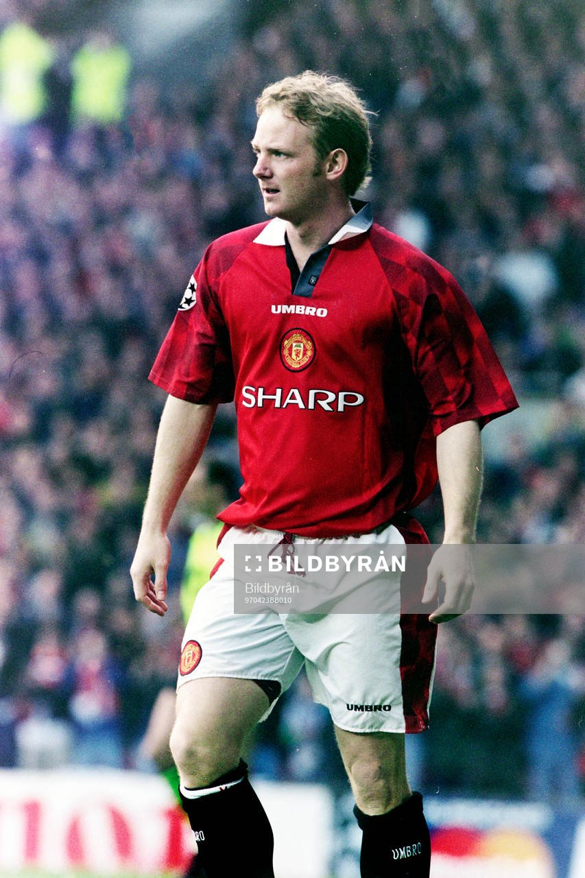 Fotboll, Champions League, Manchester United - Borussia Dortmund, 0-1: David May, Manchester United.