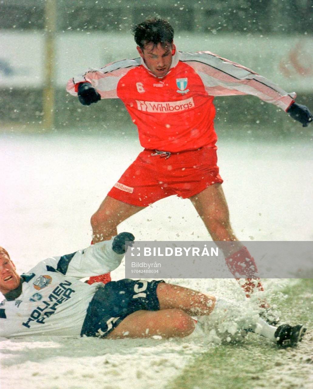 Hans Mattissson, MFF och Magnus Samuelsson, snö,