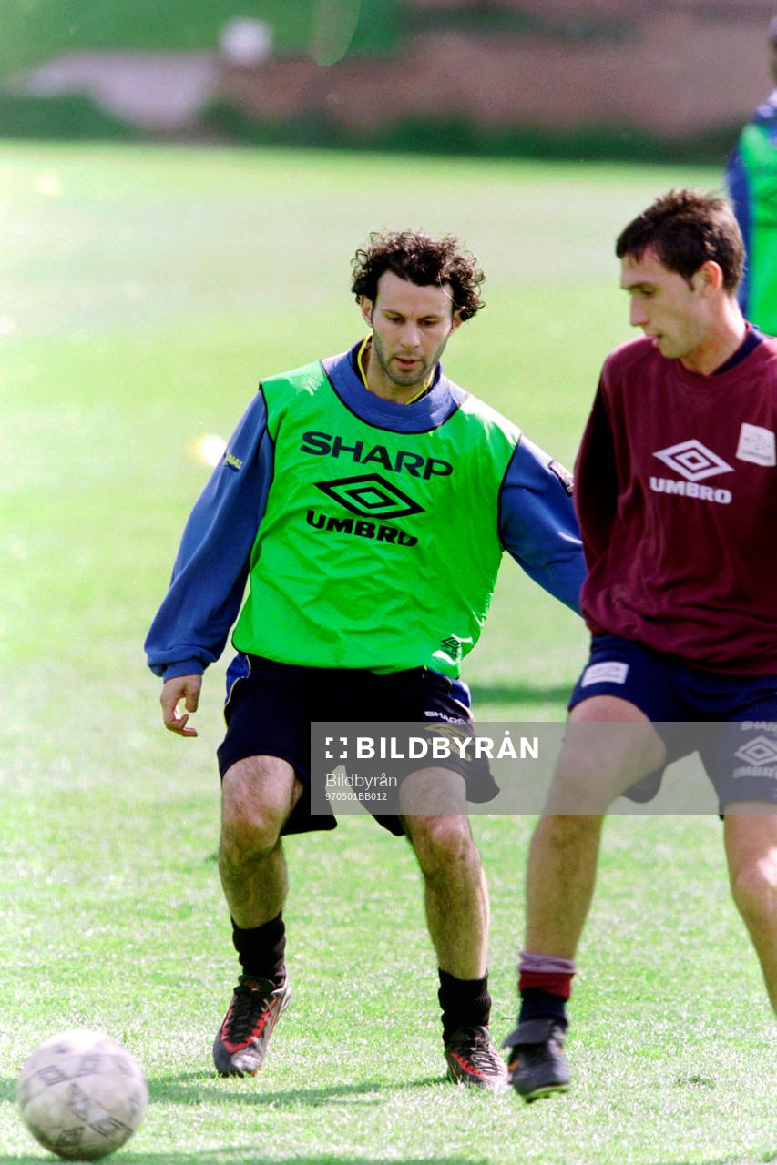 Fotboll, Manchester United, Träning: Ryan Giggs.
