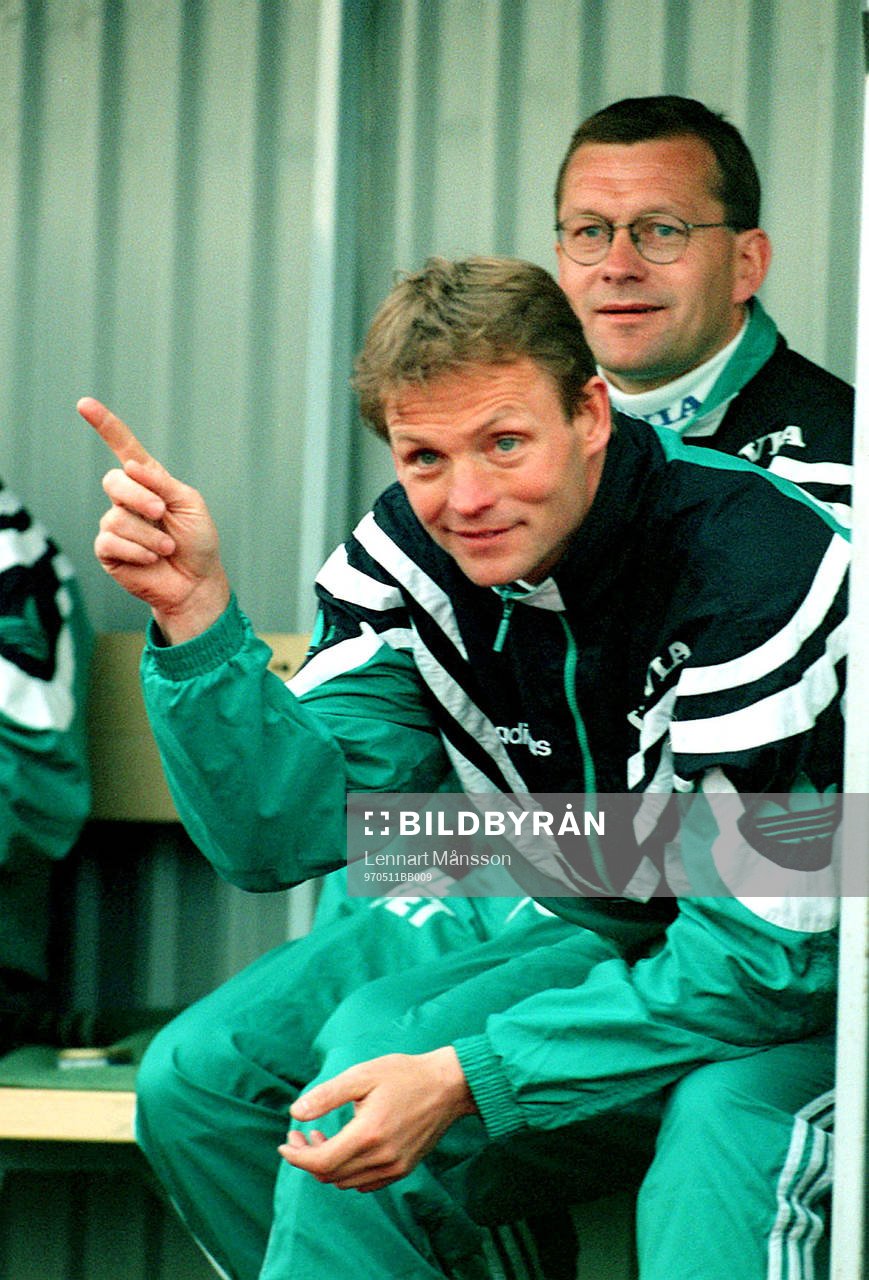  Torbjörn Nilsson, Västra Frölunda. Assisterande tränare Stig Fredriksson i bakgrunden.
© Bildbyrån
(20620 )