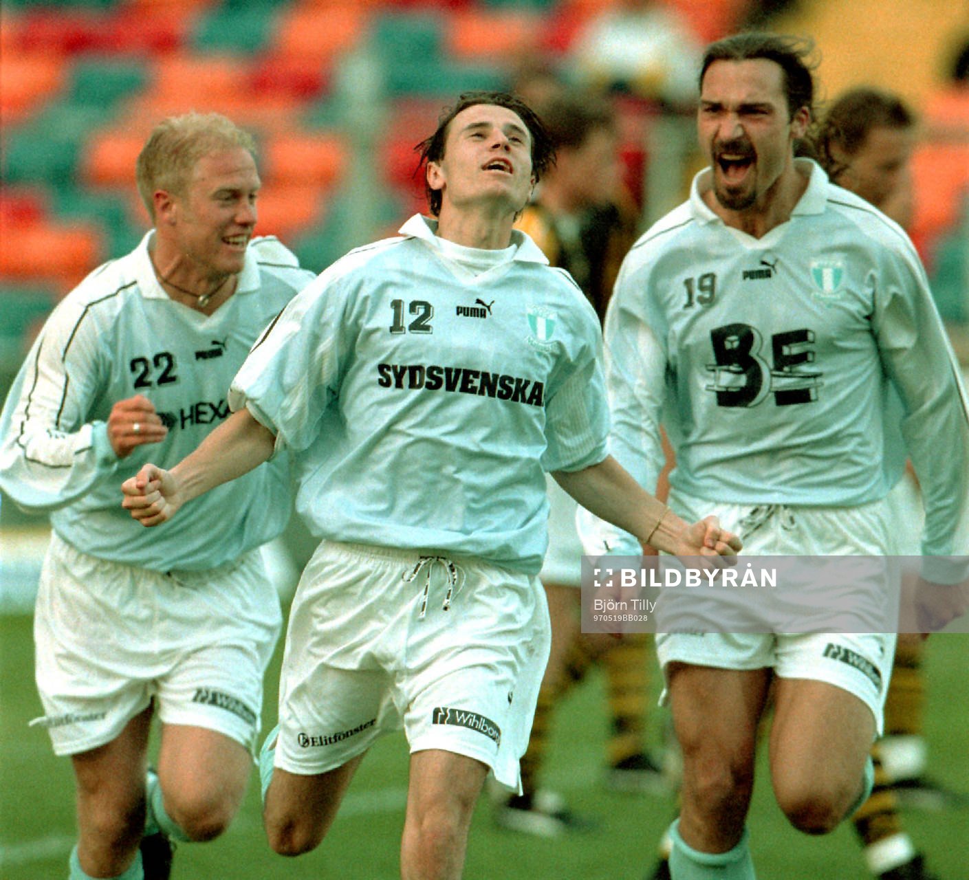 Olof Persson, Yksel Osmanovski och Dejan Pavlovic, Malmö FF