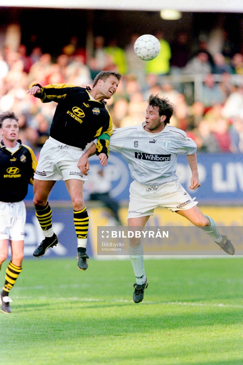 Ola Andersson, AIK och Hans Mattisson, Malmö i en nickduell