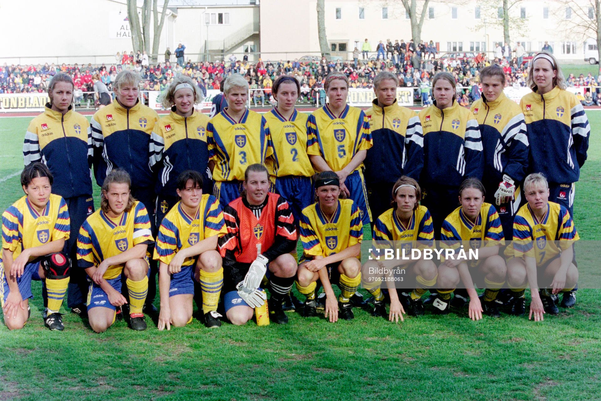 Det svenska laget innan matchstart