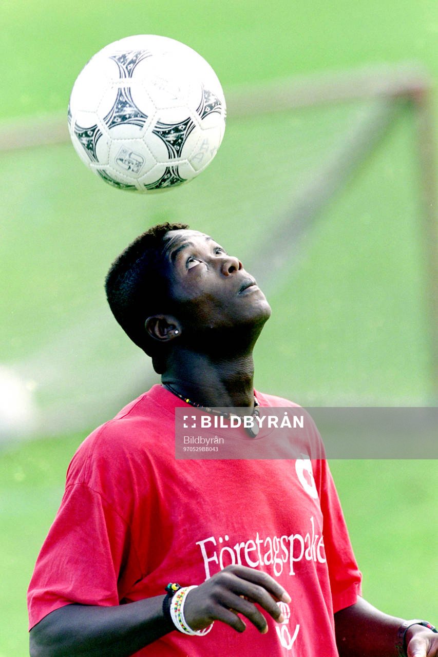 Fotboll, Degerfors, Träning, ungdomar från Sierra Leone