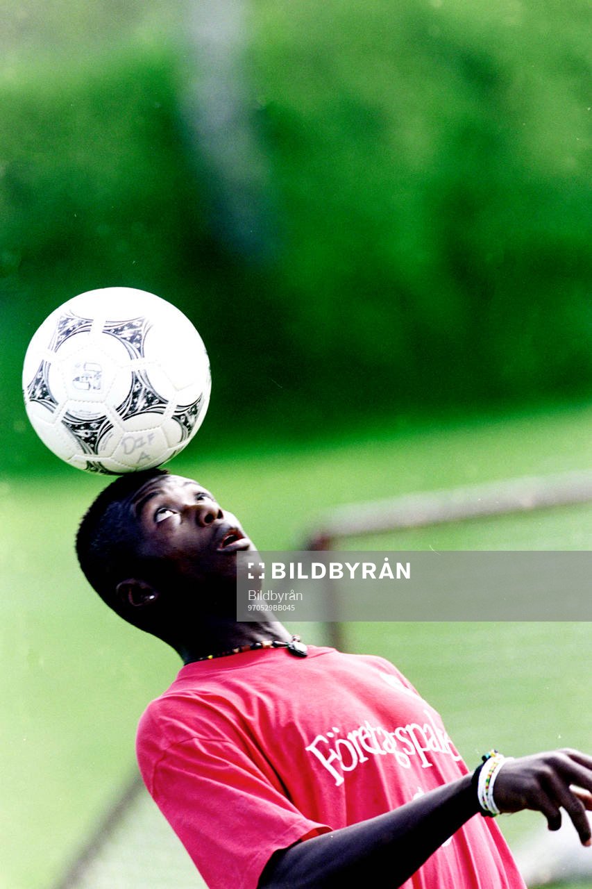 Fotboll, Degerfors, Träning, ungdomar från Sierra Leone