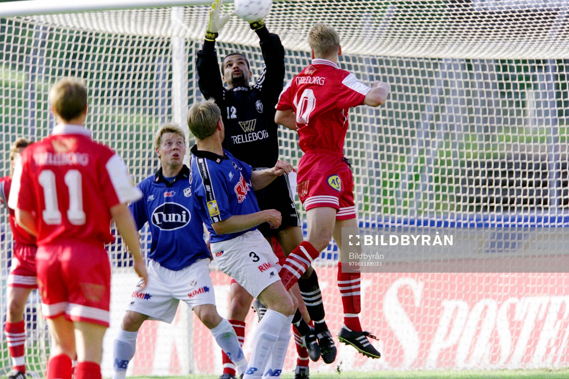 Fotboll, Allsvenskan, Halmstad - Trelleborg, 1-2: Frederick Enaholo, målvakt i Trelleborg.