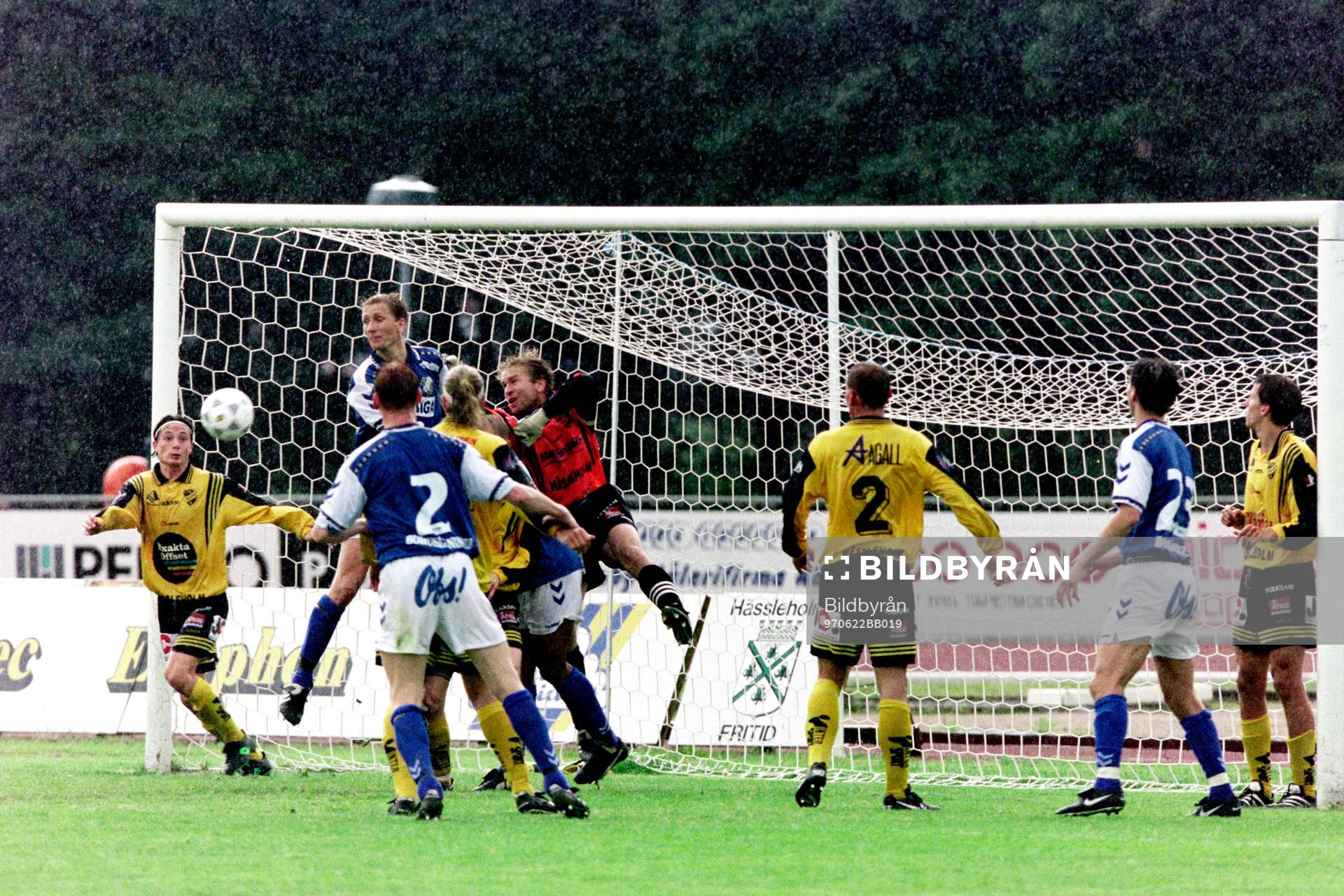 Situation framför Benny Johansson, målvakt i Hässleholm